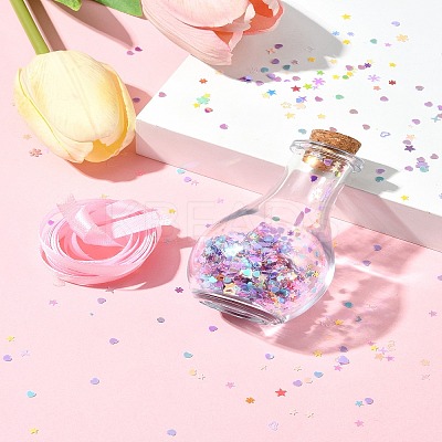 Star Heart PVC Plastic Paillette/Sequins Beads Wish Bottle DIY Making Kits DIY-FS0007-59-1