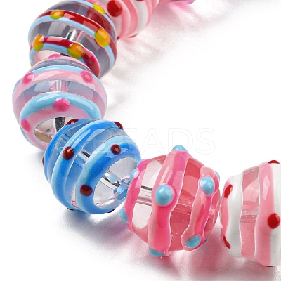 Bumpy Transparent Glass Beads Strands LAMP-R145-09-1