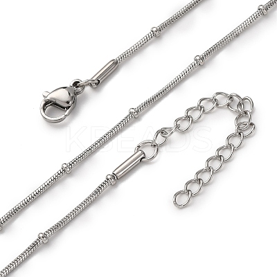 1.2MM 304 Stainless Steel Satellite Chain Necklaces NJEW-T016-21A-P-1