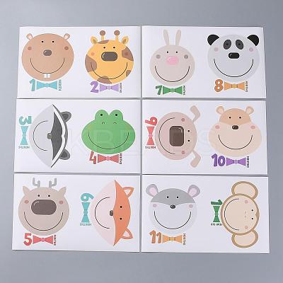 1~12 Months Number Themes Baby Milestone Stickers DIY-H127-B12-1