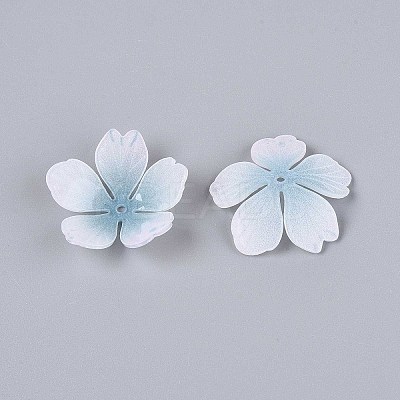 Flower Acrylic Bead Caps X-SACR-T017-51E-1