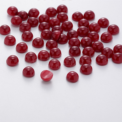 Half Round ABS Plastic Imitation Pearl Cabochons MRMJ-Q092-6mm-D06-1