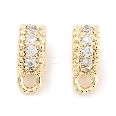 Brass with Cubic Zirconia Tube Bails KK-P271-08G-1