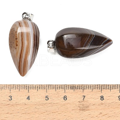 Natural Banded Agate Pendants GG-K002-16S-1