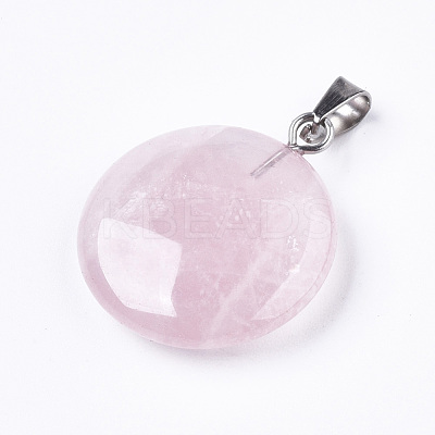 Synthetic Rose Quartz Pendants G-R470-012-1