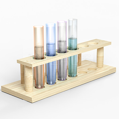 8Pcs 4 Colors Transparent Acrylic Test Tube AJEW-OC0003-95-1