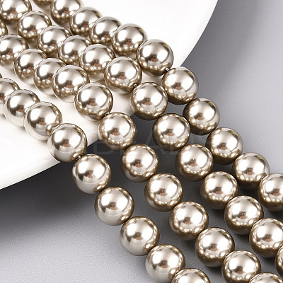Glass Pearl Beads Strands HY-G002-01E-13-1