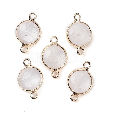 Natural Quartz Crystal Connector Charms G-C102-09C-G-1