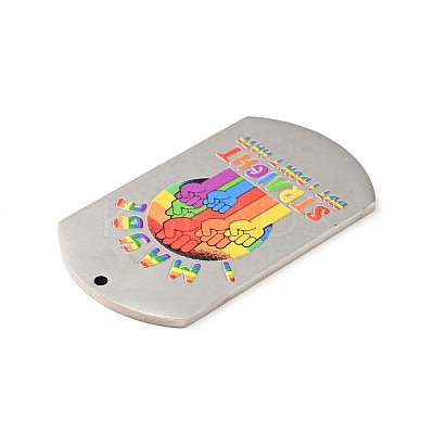 Non-Tarnish Pride 201 Stainless Steel Big Pendants STAS-J041-05F-1