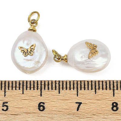 Natural Keshi Pearl Pendants STAS-Z136-01G-1