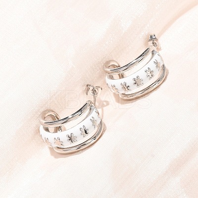 Rack Plating Brass Enamel Stud Earrings KK-CBAB1AF-38A-P-1
