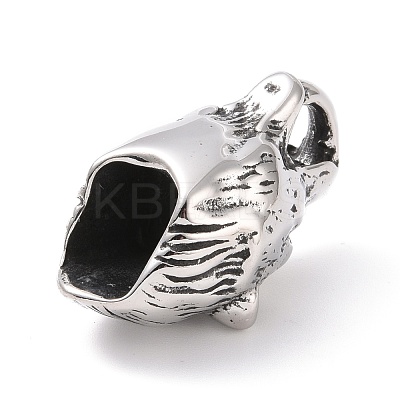 Tibetan Style 304 Stainless Steel Manual Polishing Cord Ends STAS-G276-15AS-1