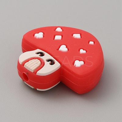 Mushroom Food Grade Eco-Friendly Silicone Beads LS-SIL-WH0010-14A-1