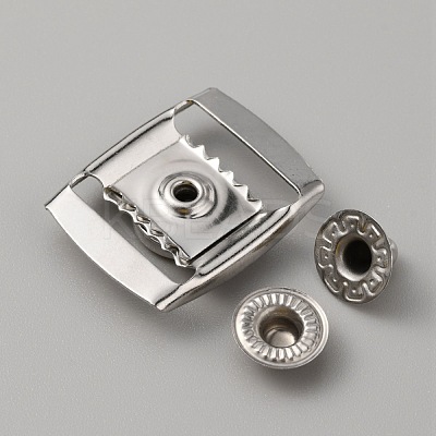 201 Stainless Steel Snap Button STAS-WH0027-25P-1