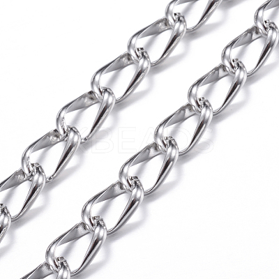Tarnish Resistant 304 Stainless Steel Curb Chain Bracelets LS-BJEW-P064-28P-1