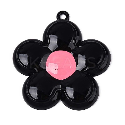 Spray Painted Alloy and Enamel Big Pendants PALLOY-T092-80M-1