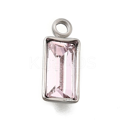 304 Stainless Steel Rhinestone Pendants STAS-Z125-11P-1