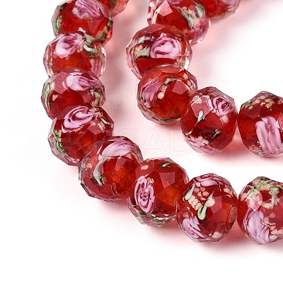 Handmade Luminous Lampwork Beads Strands LAMP-N037-01B-1