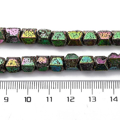 Electroplated Natural Lava Rock Beads Strands G-A256-D01-01B-1
