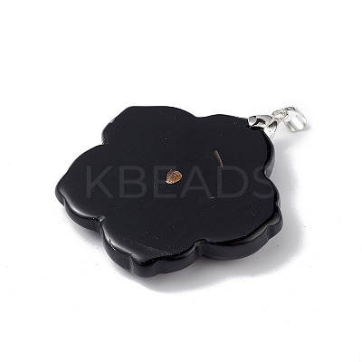 Natural Black Onyx(Dyed & Heated) Big Pendants G-B040-01P-02-1