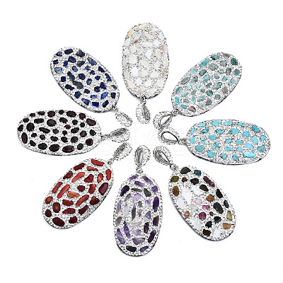 Polymer Clay Rhinestone Pendants RB-S056-15A-P-1