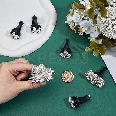 6Pcs Alloy Rhinestone Car Air Vent Clips HJEW-OC00240-1