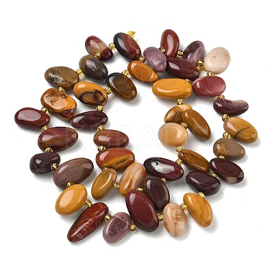 Natural Mookaite Beads Strands G-P604-A19-01-1