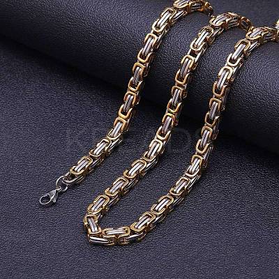 Stainless Steel Byzantine Chains Necklaces for Men FS-WG56795-152-1