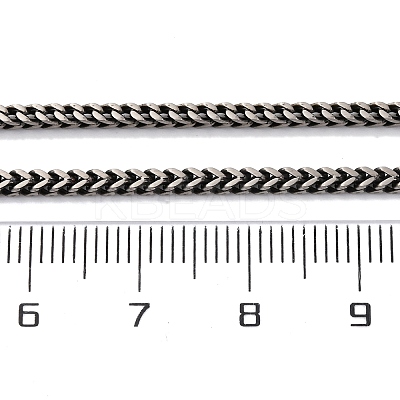 2MM 304 Stainless Steel Wheat Chain Necklaces NJEW-Q013-15B-1