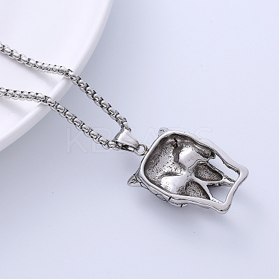 Vintage Men's Punk 304 Stainless Steel Animal Pendant Necklaces PN8087-1