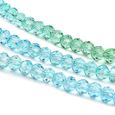 Transparent Painted Glass Beads Strands DGLA-A034-T4mm-A17-1