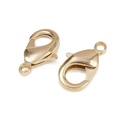 Brass Lobster Claw Clasps KK-904-G01-1