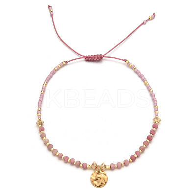 Natural Lepidolite Braided Bead Bracelet FR2657-9-1