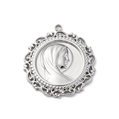 304 Stainless Steel Pendants STAS-S163-06B-P-1