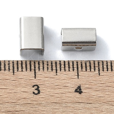 Non-Tarnish Rectangle 201 Stainless Steel Clasp STAS-C097-44B-P-1