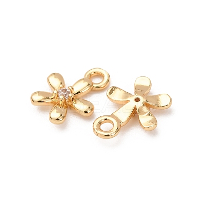 Brass Micro Pave Cubic Zirconia Pendants ZIRC-L105-04D-G-1