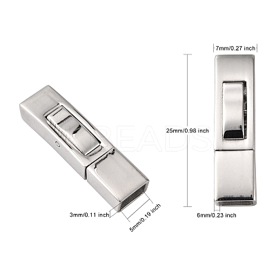 Tarnish Resistant 304 Stainless Steel Bayonet Clasps STAS-F122-34P-1