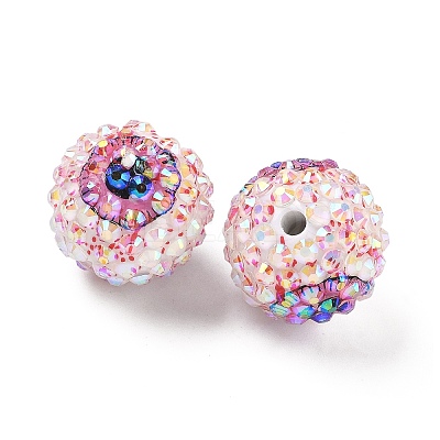 Round Resin Rhinestone Beads OACR-Z035-01A-1