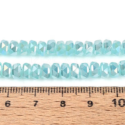Electroplate Imitation Jade Glass Beads Strands EGLA-N022-05B-B03-1