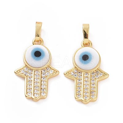 Brass Micro Pave Cubic Zirconia Pendants ZIRC-F136-02G-05-1