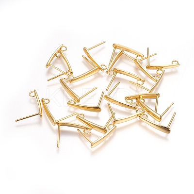 304 Stainless Steel Stud Earrings Findings LS-X-STAS-P227-35G-1