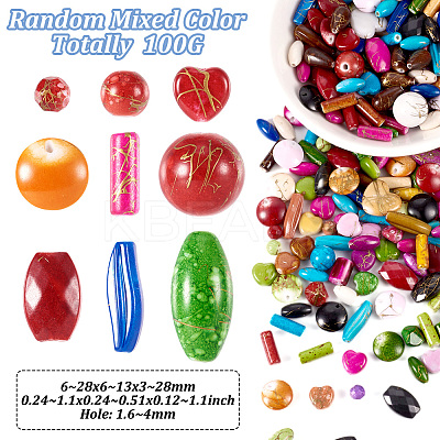 100G Opaque Imitation Gemstone Acrylic Beads MACR-TA0001-53-1