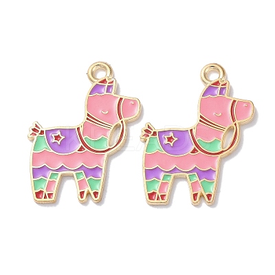 Alloy Enamel Pendants ENAM-O001-08F-G-1