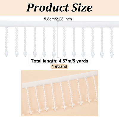 Acrylic & Polyester Lace Ribbon OCOR-WH0110-08C-1