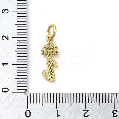 Brass Micro Pave Cubic Zirconia Pendants KK-M273-01G-I-1