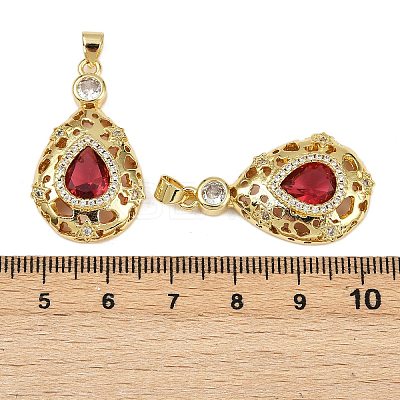 Brass Micro Pave Cubic Zirconia Pendants KK-S526-20G-A-1