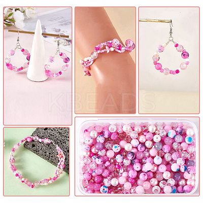 2 Bag Glass Round Beads Set JX547C-1