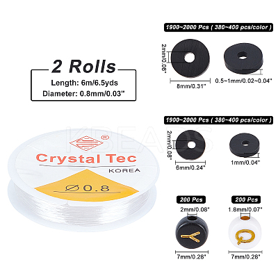 Flat Round Handmade Polymer Clay Beads CLAY-AR0001-21-1