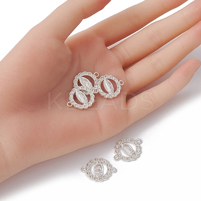 Flat Round Alloy Connector Charms FIND-YW0003-44-1