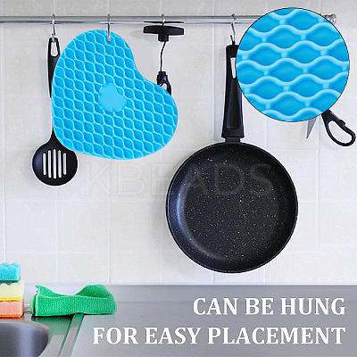 4Pcs 4 Colors Silicone Hot Resistant Cup Mats AJEW-GF0008-28B-1